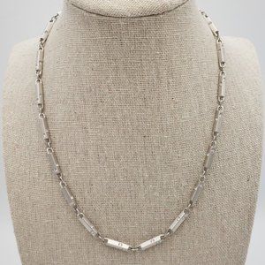 Swarovski Silver Modern Necklace 16" L